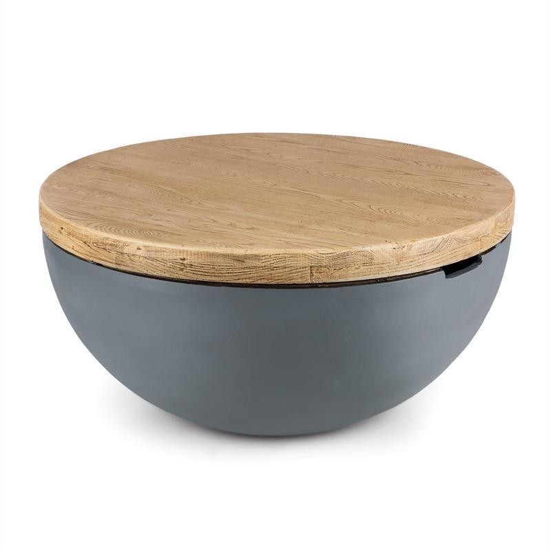 Blumfeldt Blockhouse Lounge Table ronde en béton 80 x 40 cm