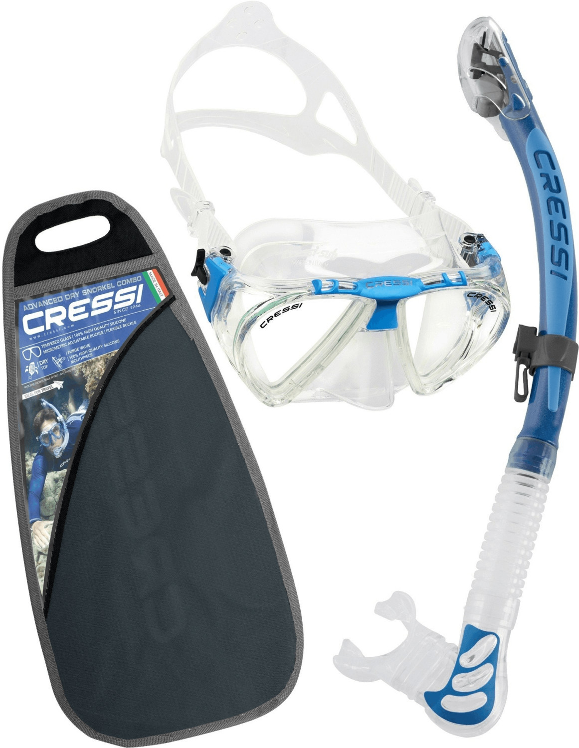 Cressi Penta & Alpha Ultra Dry blue