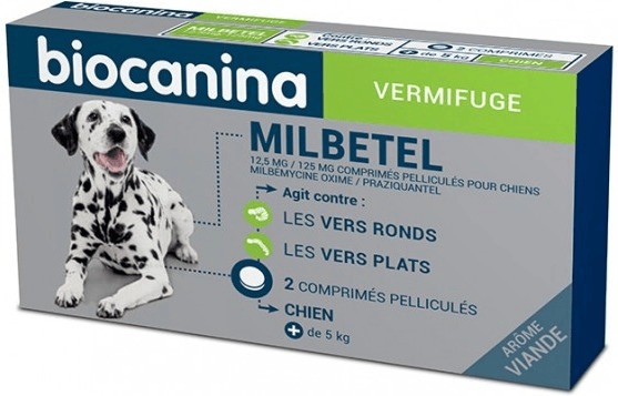 Biocanina Milbetel 12,5 mg/125 mg pour chien