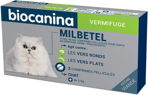 Biocanina Milbetel 16 mg/40 mg pour chat