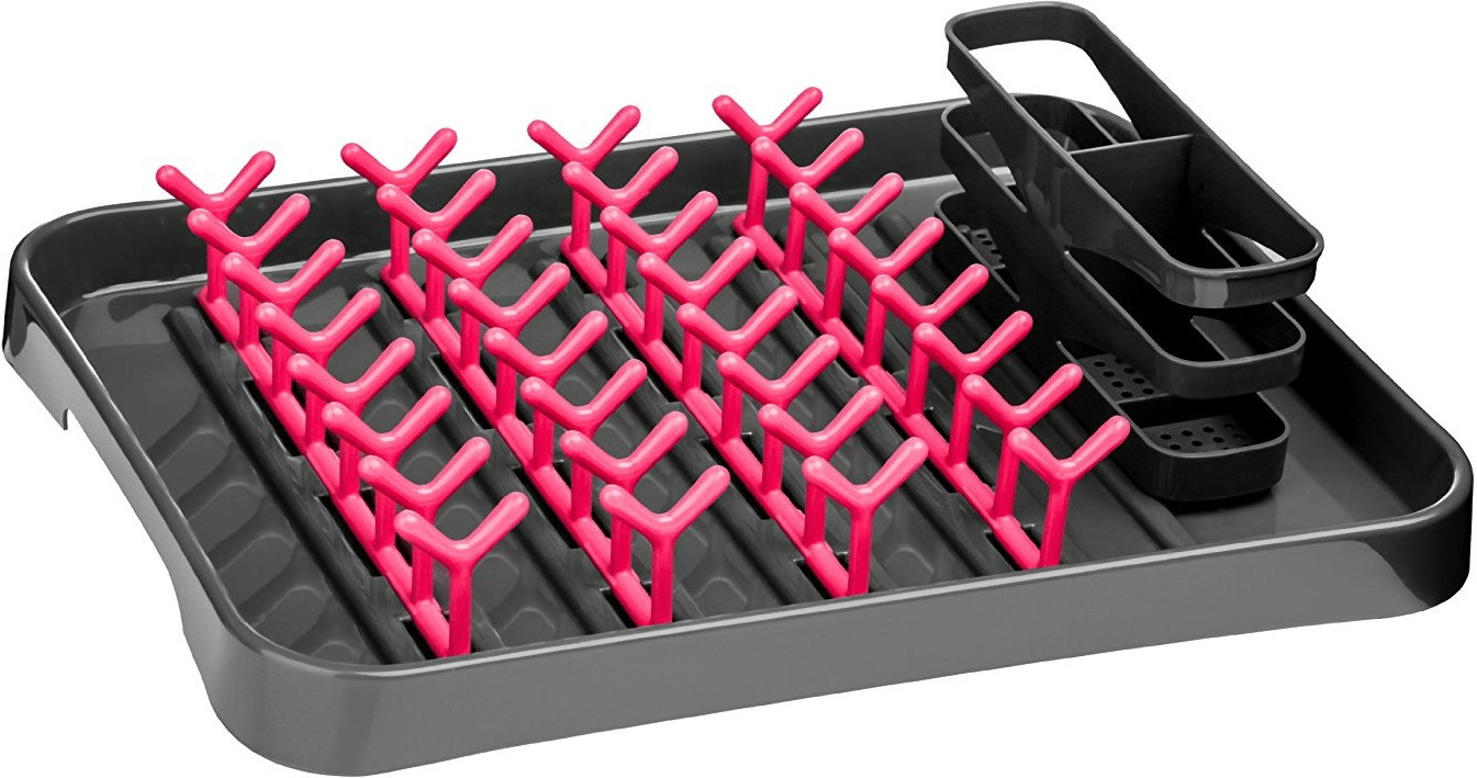 Premier Housewares Dish drainer grey hot pink
