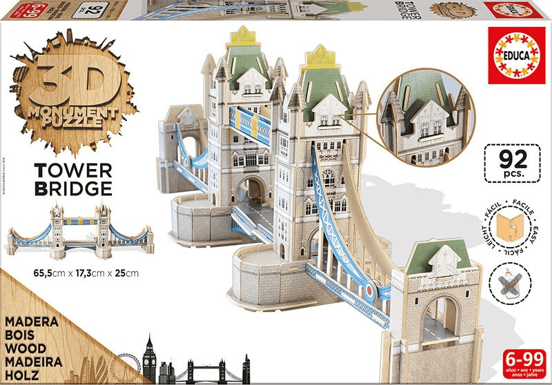 Educa Borrás 3D Monument Puzzle Tower Bridge