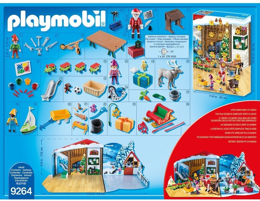 Soldes Playmobil Calendrier de l'Avent Fabrique du Père Noël (9264