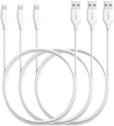 Anker 3xSet PowerLine Lightning Cable 0,9m white