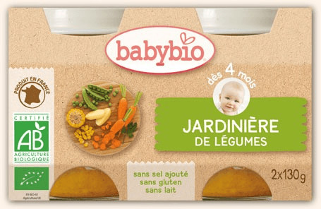 Babybio Légumes - Jardinière de légumes (2x130 g)