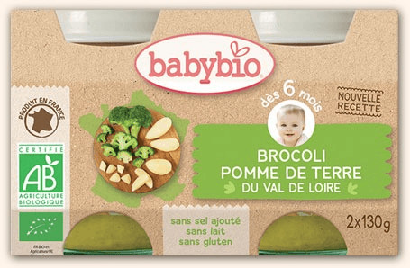 Babybio Légumes - Broccoli pomme de terre du Val de Loire (2x130 g)
