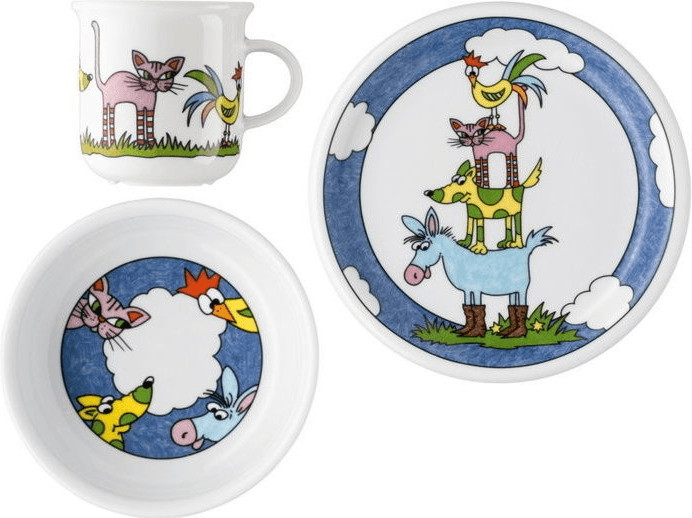 Arzberg Set de vaisselle enfant 3 pièces Les Musiciens de Brême