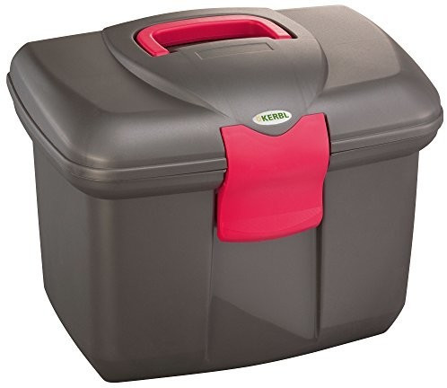Kerbl Coffre de pansage Roma noir/rose