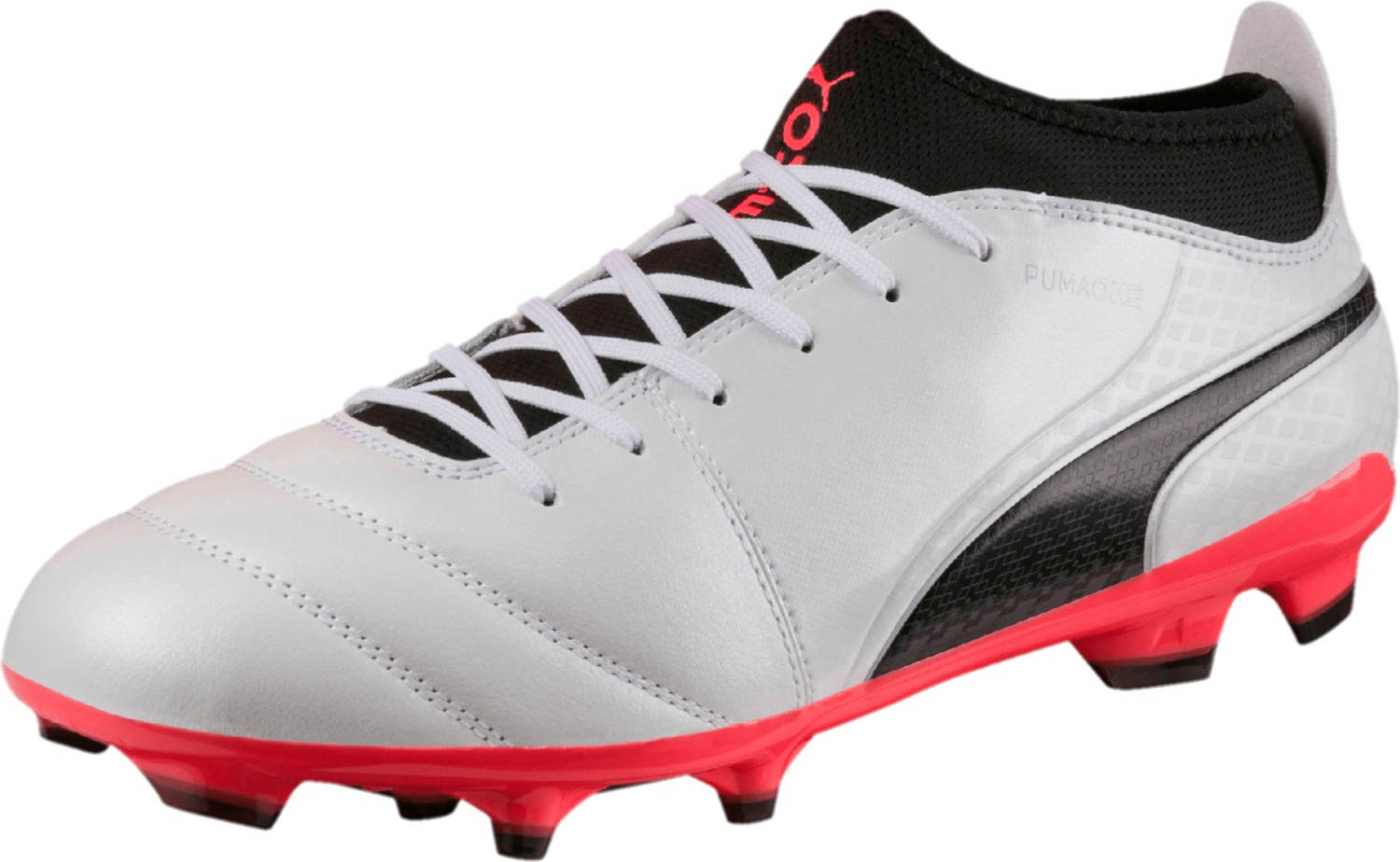 Puma ONE 17.3 FG puma white/puma black/fiery coral