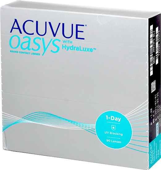 Johnson & Johnson Acuvue Oasys 1-Day avec technologie HydraLuxe -9,00 (90 lentilles)
