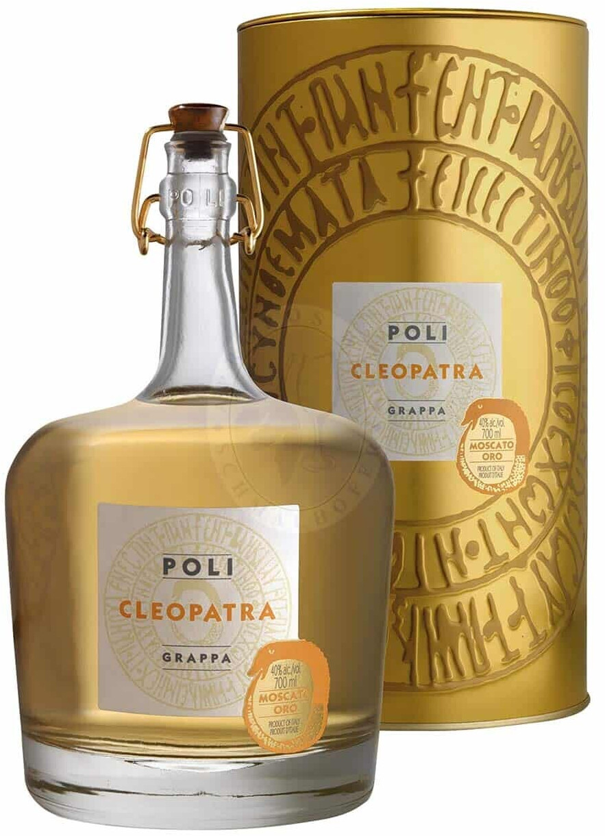Jacopo Poli Grappa Cleopatra Moscato Oro 0,7l 40% ab 35,40 € |  Preisvergleich bei