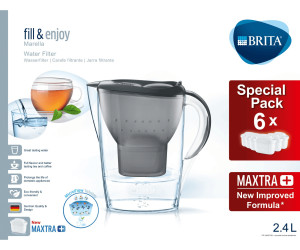 BRITA fill&enjoy Marella 2,4 l grafite + 6 filtri a € 50,91 (oggi)