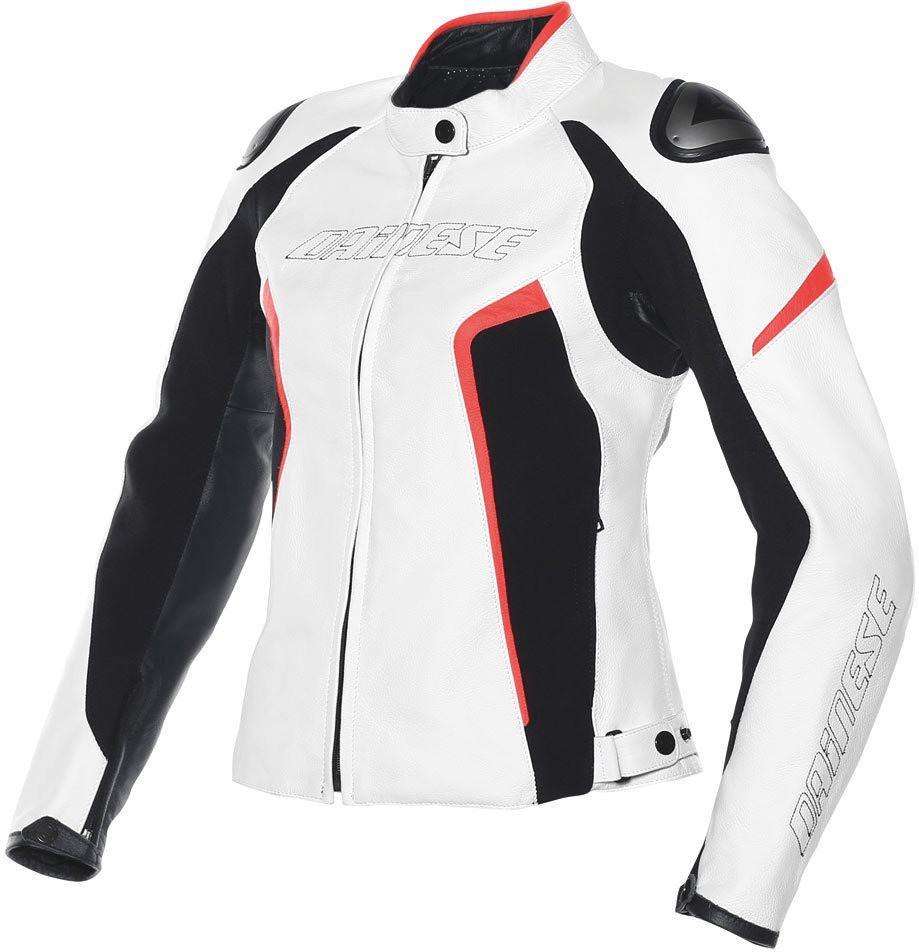 Dainese Blouson Racing D1 Lady blanc/noir/rouge