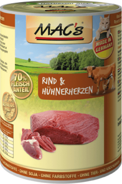 MAC's boeuf & coeurs de poulet (400 g)