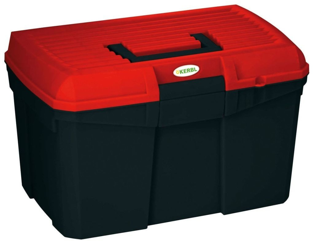 Kerbl Coffre de pansage Siena noir/rouge