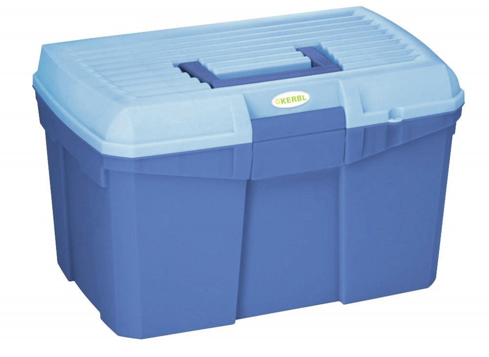 Kerbl Coffre de pansage Siena marine/bleu clair