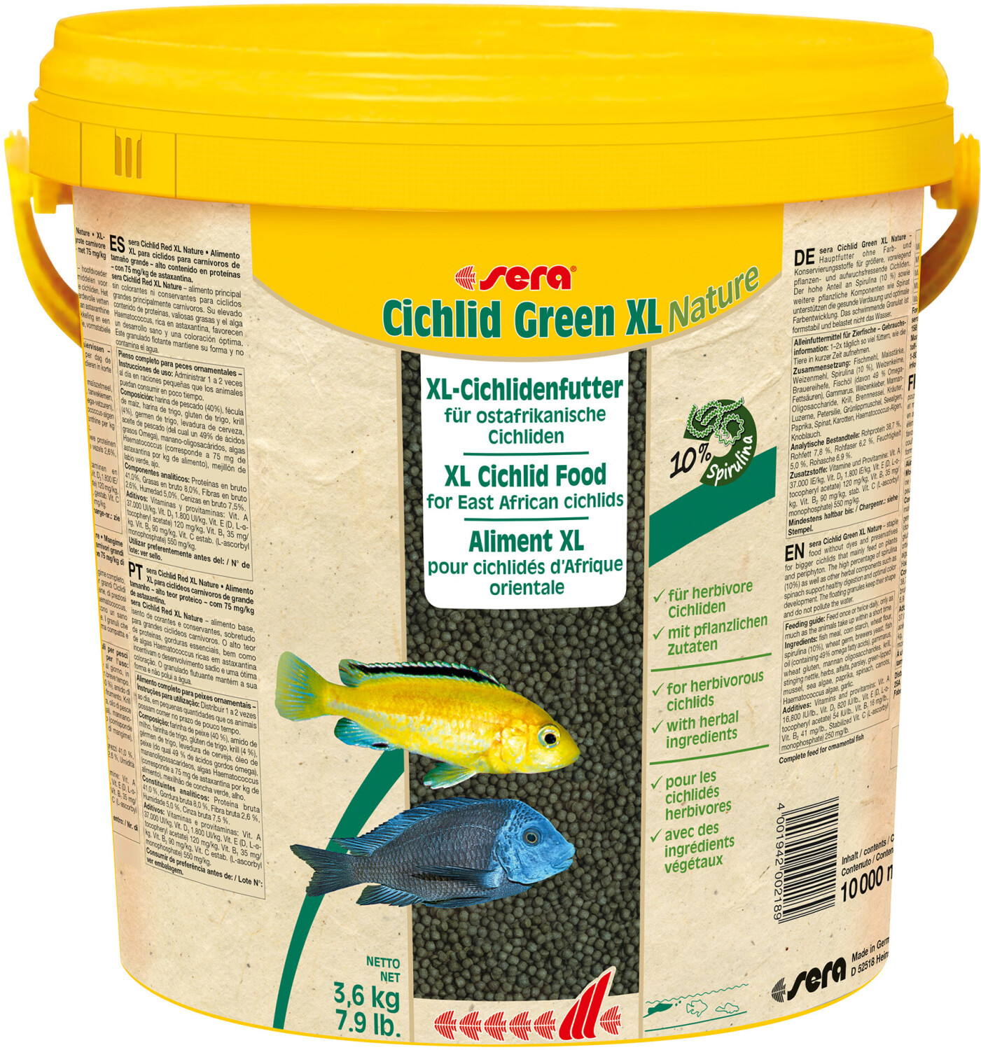 sera Cichlid Green XL (10 L)