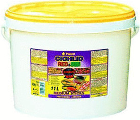 Tropical Cichlid Red & Green Medium Sticks