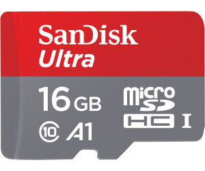 SanDisk Ultra A1 micro SDHC 16 Go (SDSQUAR-016G) au meilleur prix sur