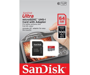 SanDisk Ultra 64GB MicroSDXC Clase 10 UHS Tarjeta de Memoria Velocidad  Hasta 30MB/s Con Adaptador - SDSDQUA-064G-U46A [Versión Antigua]