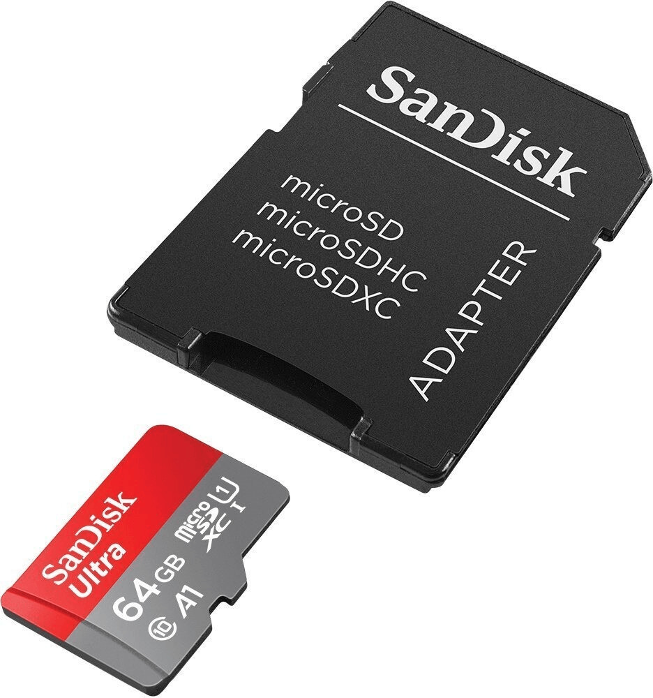SanDisk carte mémoire SD, 64 Go, noir, 196403