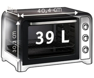 Moulinex Four électrique 39 L, 7 modes de cuisson, Chaleur tournante,  Thermostat réglable jusqu’à 240° C, Tournebroche, Minuteur 120 min, Grille