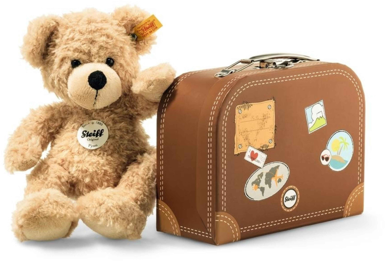 Steiff Ours Teddy Finn dans une valise