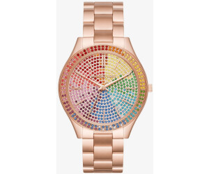 Michael kors women's 42mm stainless deals steel slim runway bracelet watch