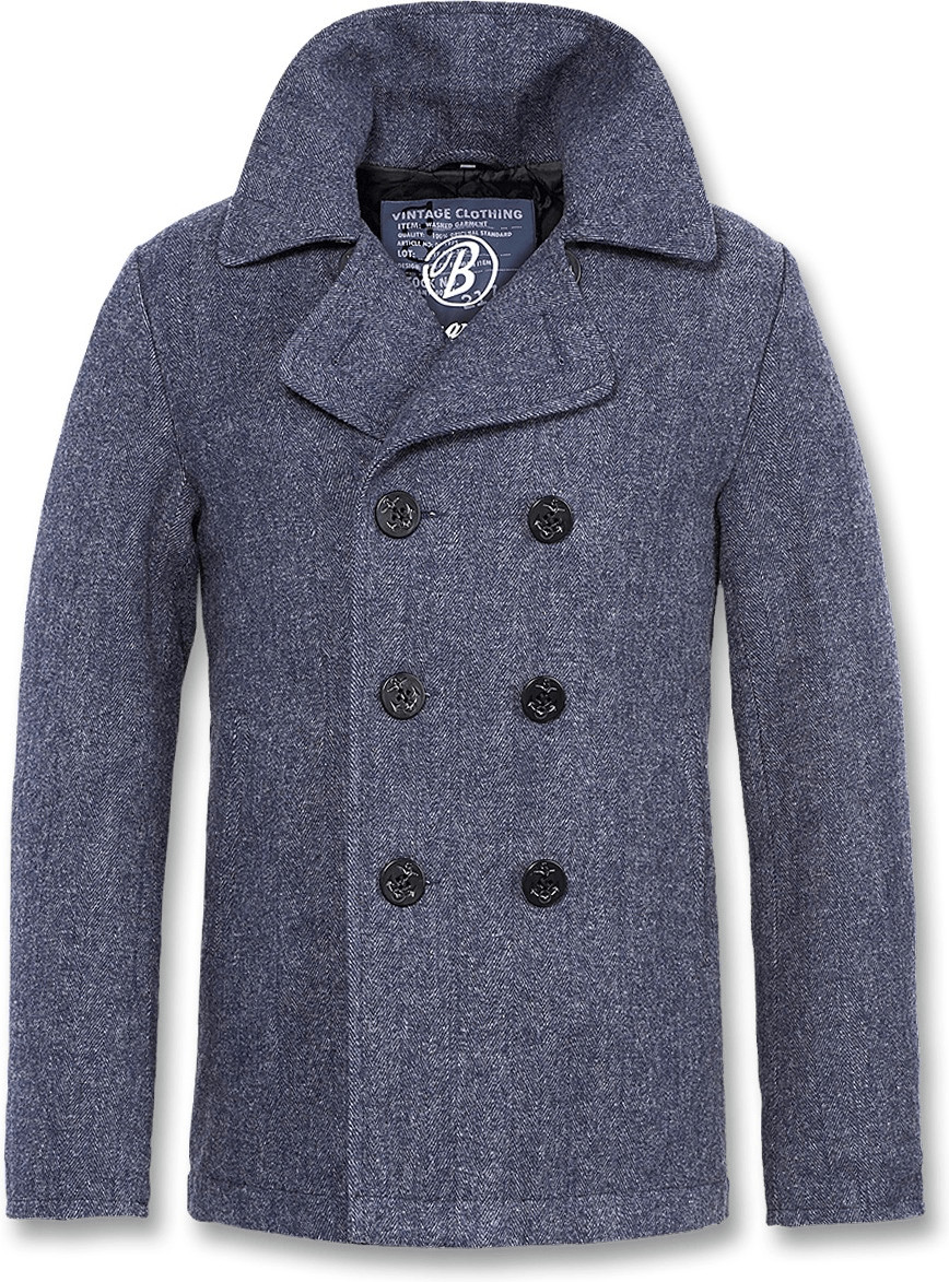 Brandit Pea Coat (3109) denimblue heringbone