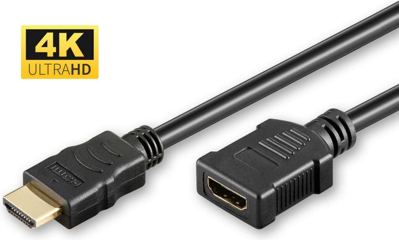 MicroConnect HDMI mit Ethernet-Verlängerungskabel - HDMI (W) bis HDMI (M) - 50 cm (HDM19190.5FV1.4)