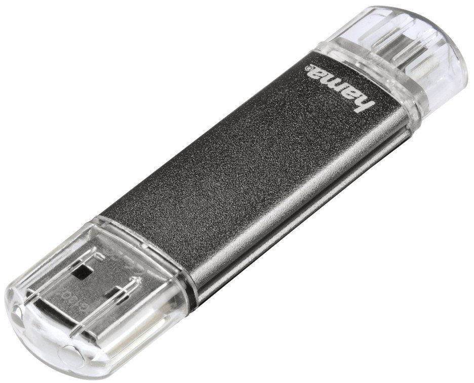 Hama FlashPen Laeta Twin USB 2.0 8 Go gris
