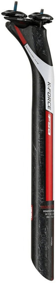 FSA Tige de selle K-Force Carbon noir/blanc/rouge (31,6mm)
