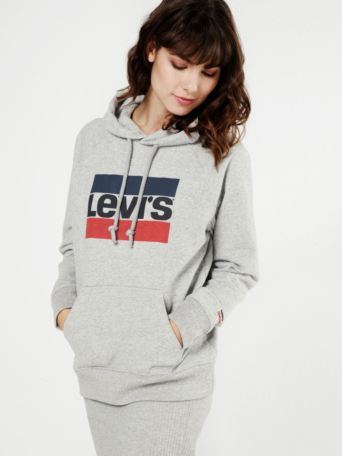 Levi's graphic outlet sports hoodie grey