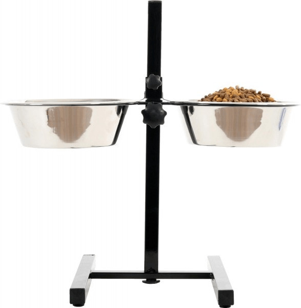 Zolux Support réglable 2 écuelles inox