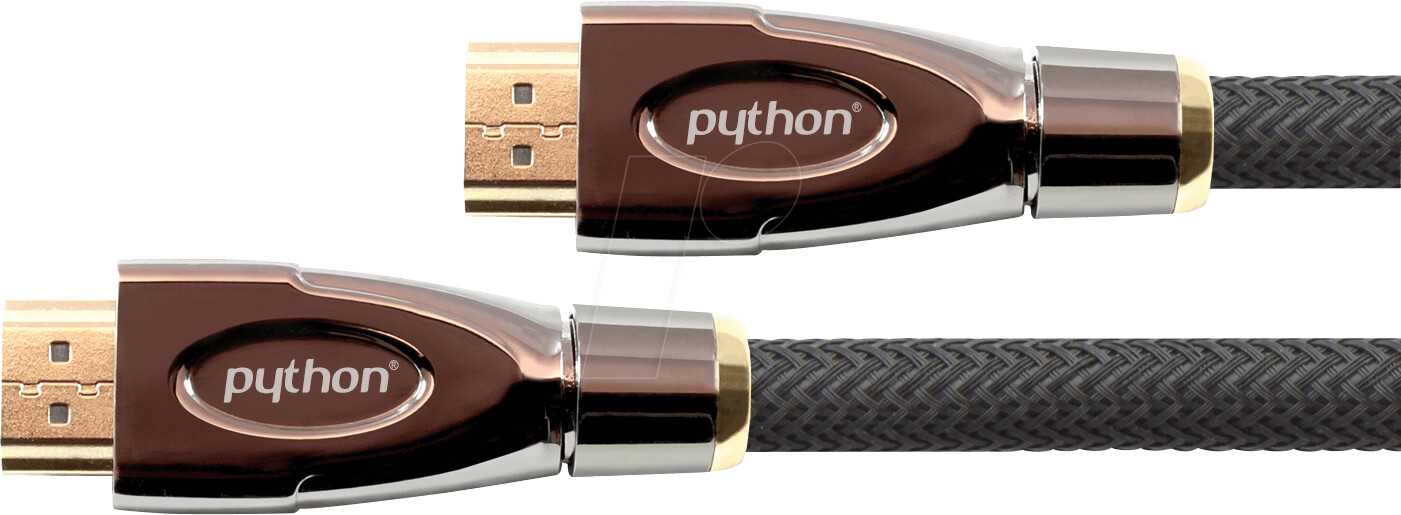 Python HDMI 2.0 Kabel Ethernet 4K schwarz 1,0m