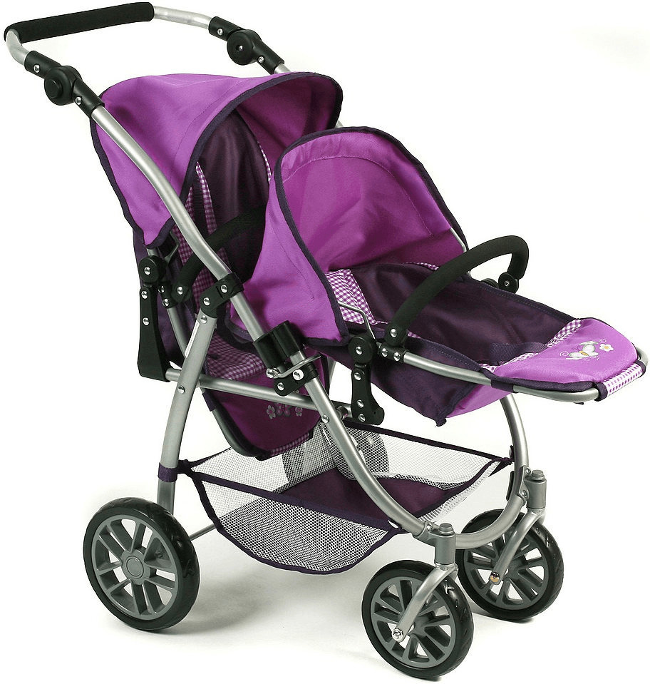 Bayer-Chic Tandem Buggy Vario - Purple Checker