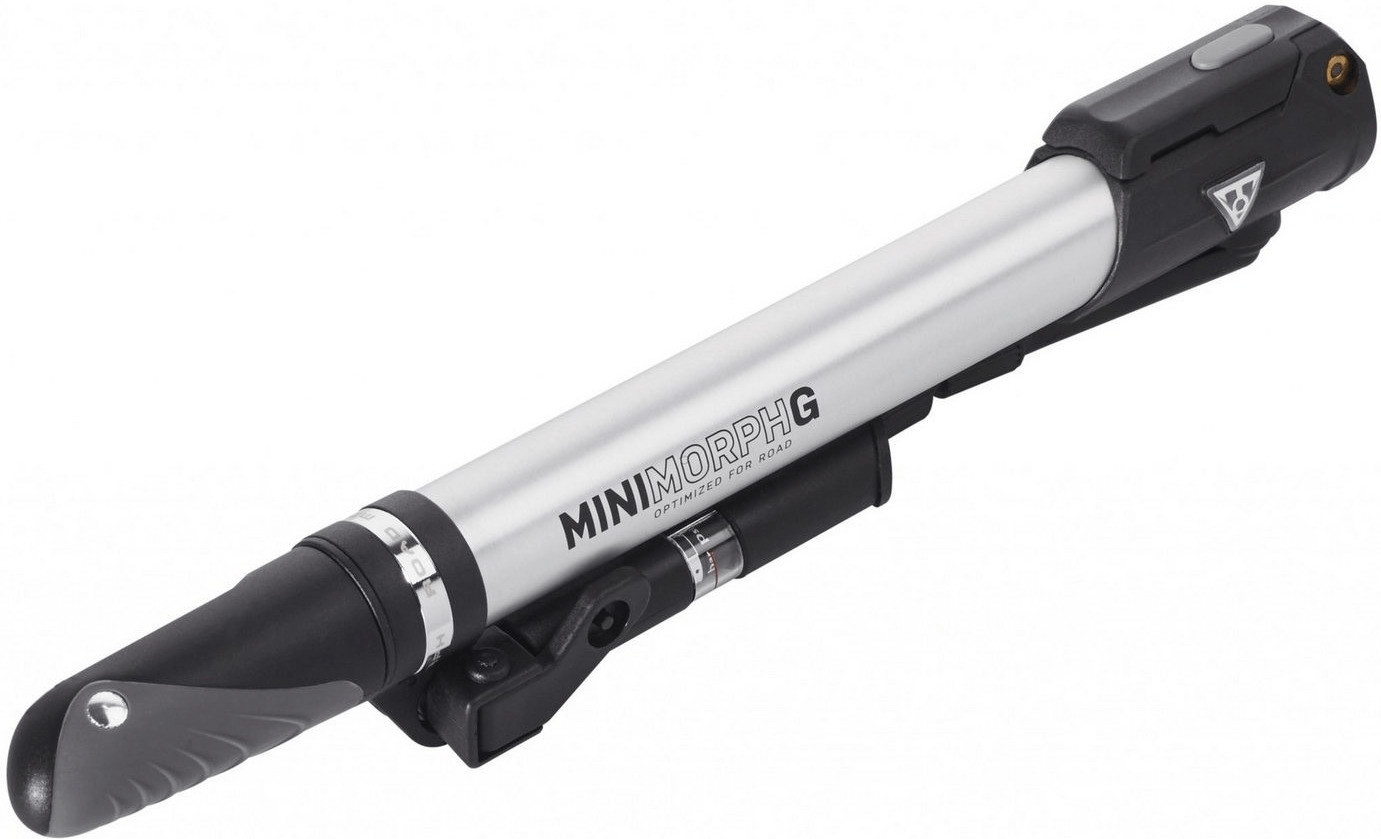 Bomba Topeak Mini Morph G - Con Manómetro, Color Negro, 140 Psi