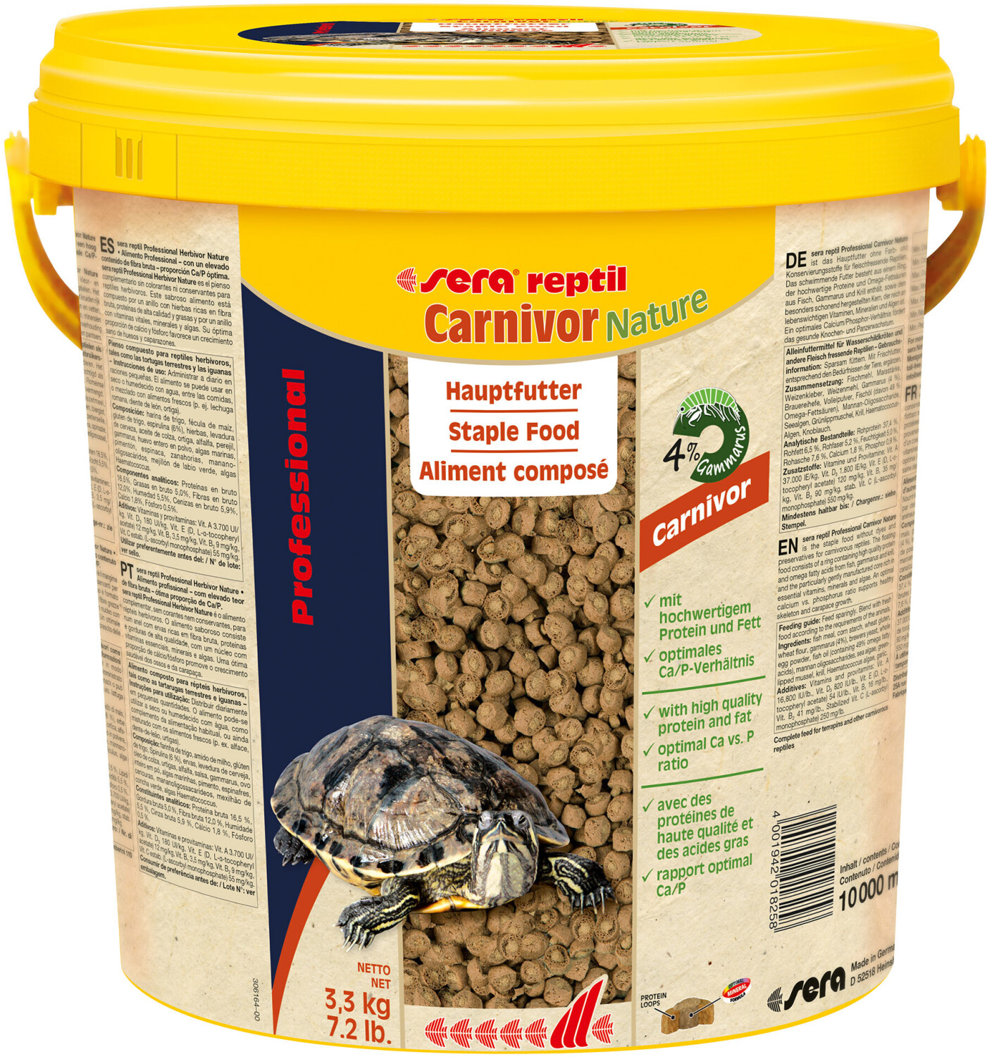 sera reptil Professional Carnivor 10 L