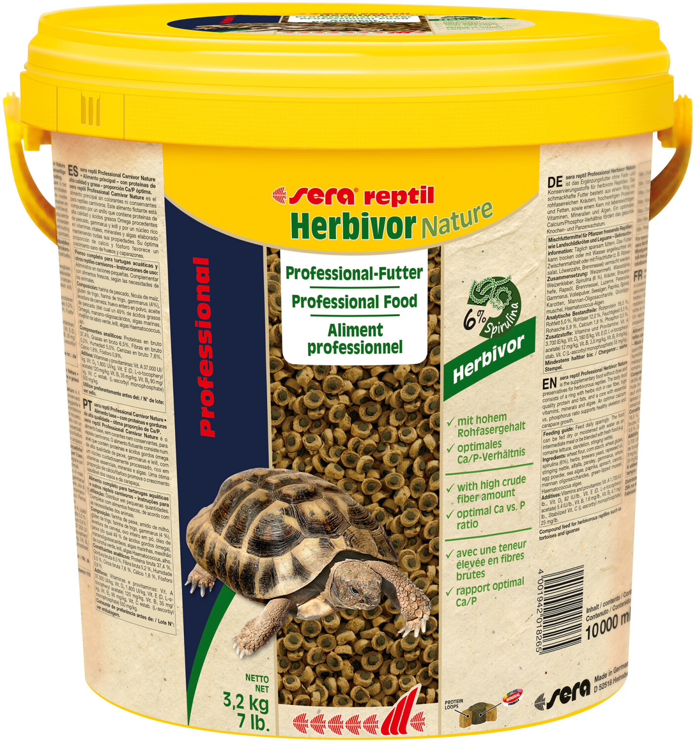 sera Reptil Professional Herbivor 10 L