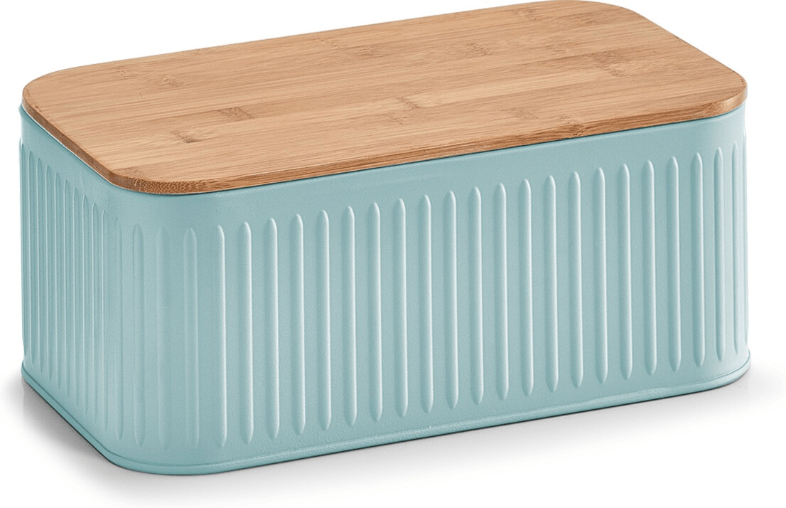 Zeller bread box with bamboo lid mint
