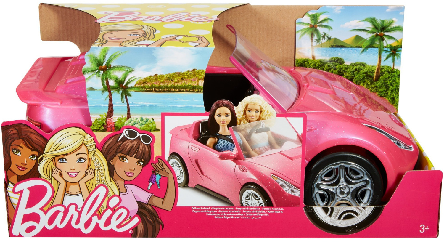Barbie Voiture Cabriolet Rose pour poupée