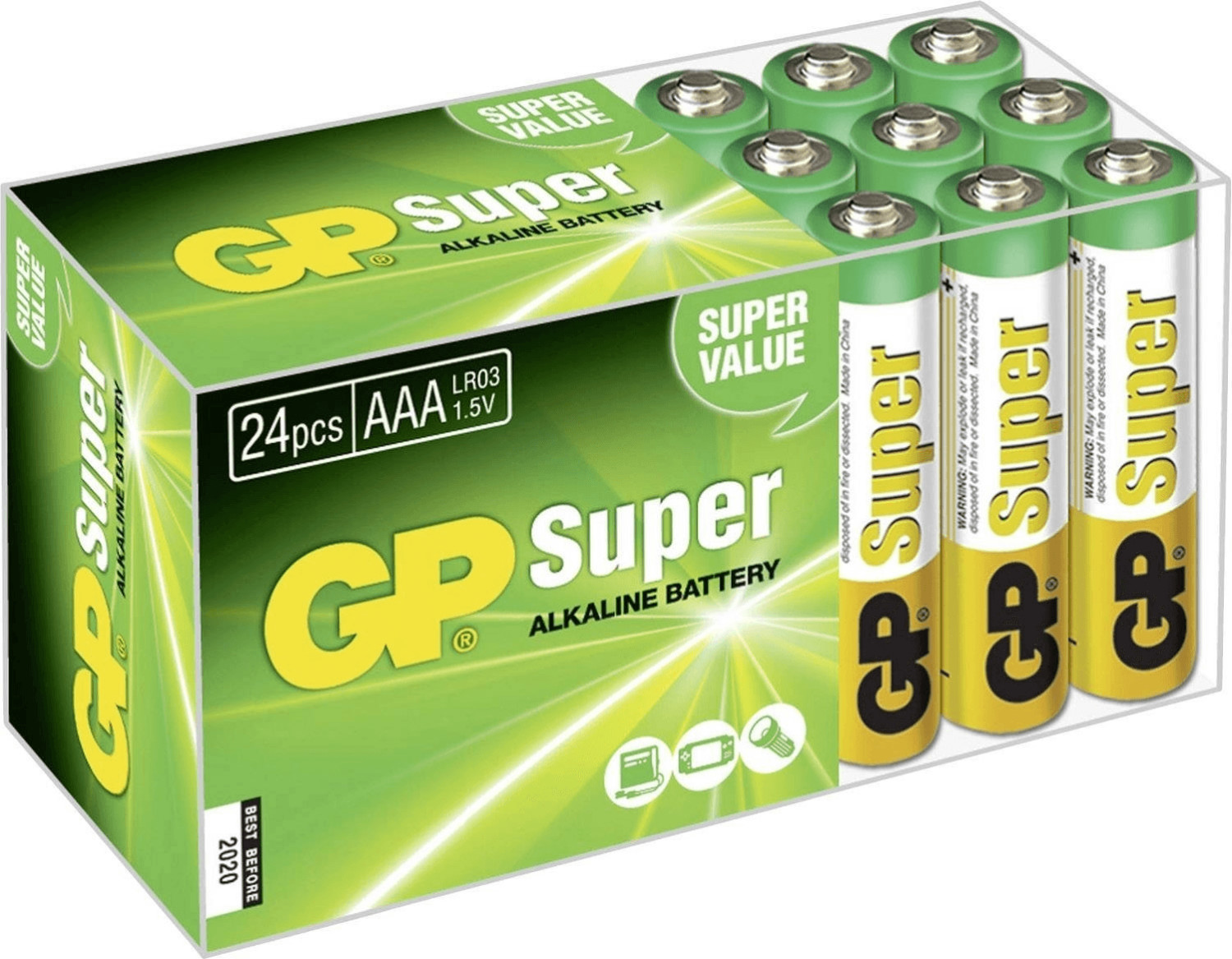 GP Alcaline Super - Piles - AAA - 1,5V (12pcs)