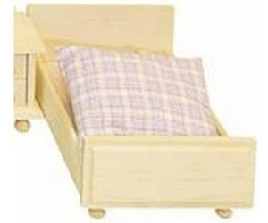 Bett für Puppenhaus Schlafzimmer mit Kissen rosa 1:12 Einzelbett Rülke 22265 