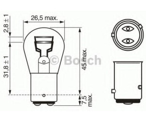 Bosch P21/4W Pure Light Fahrzeuglampen - 12 V 21/4 W BAZ15d - 2 Stücke