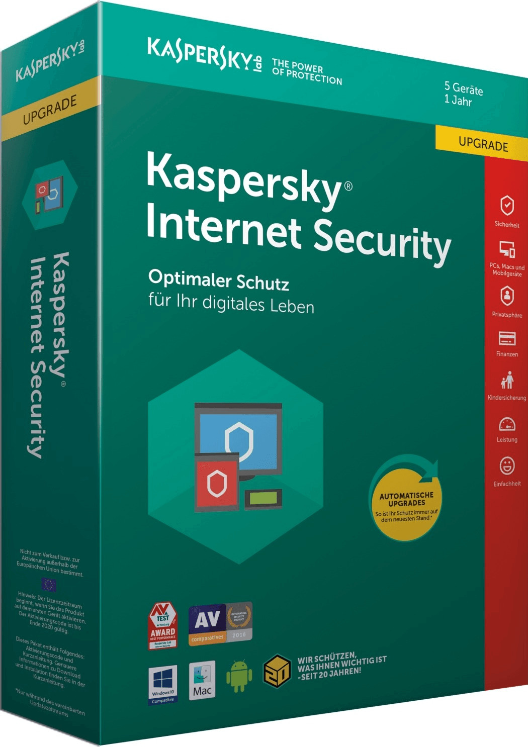 Kaspersky Internet Security 5 Geräte 1 Jahr Kaspersky Internet Security Upgrade (5 Geräte) (1 Jahr) (FFP) ab 28,90