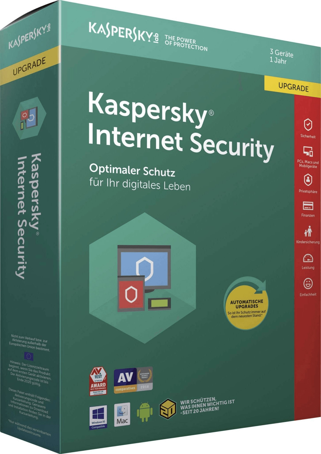 Kaspersky Internet Security Upgrade (3 Geräte) (1 Jahr) (PKC) ab 19,90 ...
