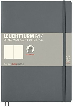 Leuchtturm1917 Notebook Softcover Composition (B5) Plain Anthracite