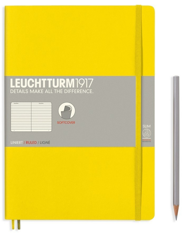 Leuchtturm1917 Notebook Softcover Composition (B5) Ruled Lemon