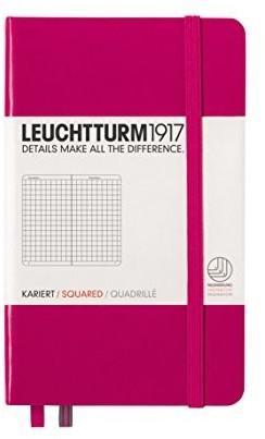 Leuchtturm1917 Pocket Notebook (A6) Hardcover Squared Berry