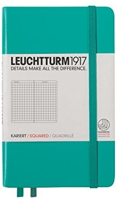 Leuchtturm1917 Pocket Notebook (A6) Hardcover Squared Emerald